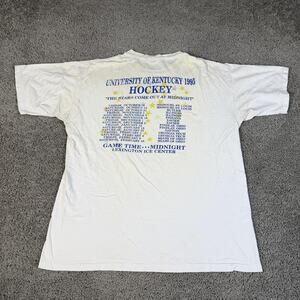 Vintage Kentucky Wildcats Shirt Mens XL White NCAA Ice Hockey AllSport 1995 90s